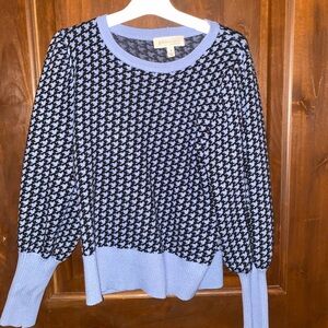 Checkered blue and top long sleeve